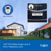 TP-LINK Tapo C545D Outdoor Dual Lens Pan/Tilt Security Camera 2K 3MP Dual Lens
